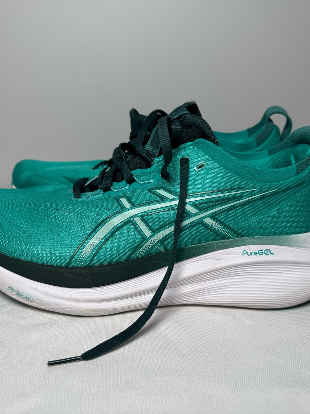 ASICS Women's Teal and Black Athletic Running Shoes